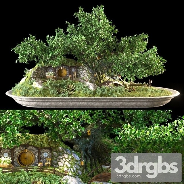 Bonsai in the style of the Hobbit