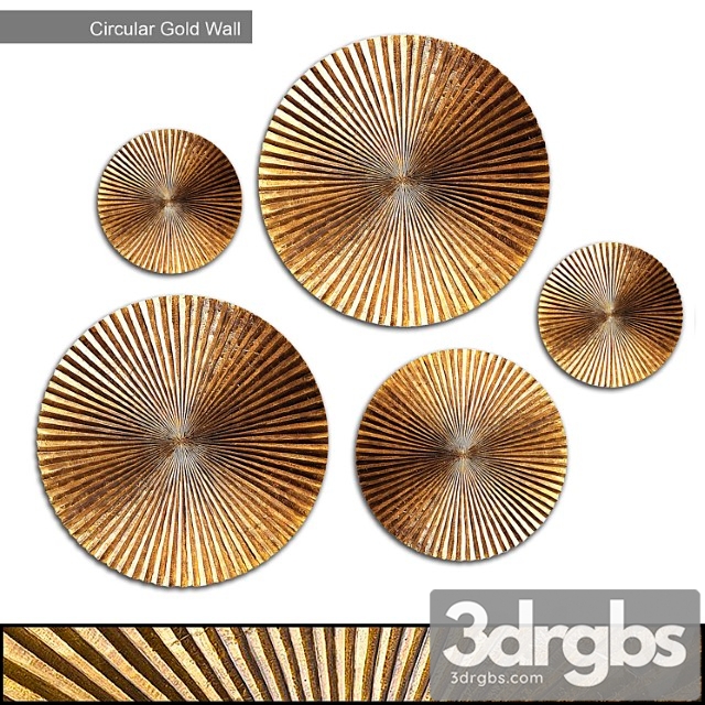 Apollo medium plaque - circular gold wall decor