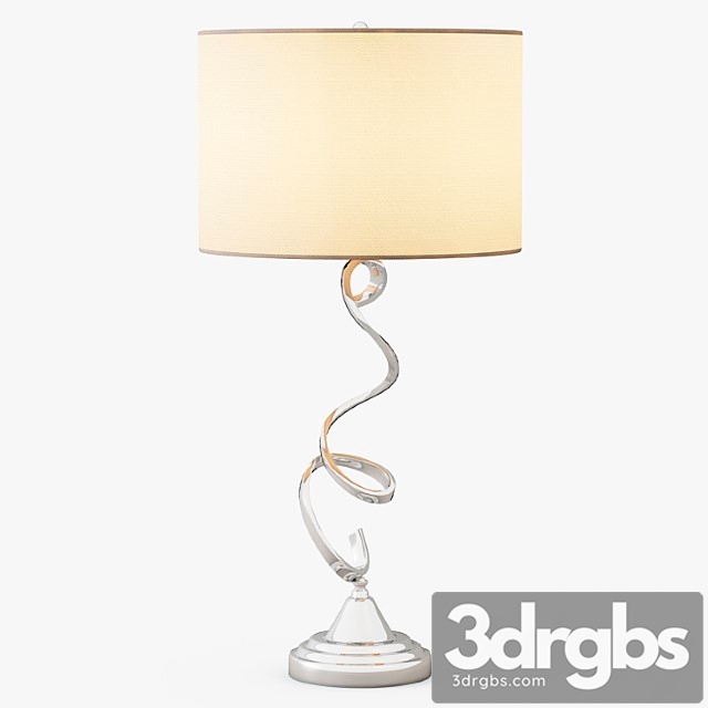 Nickel Swirl Table Lamp