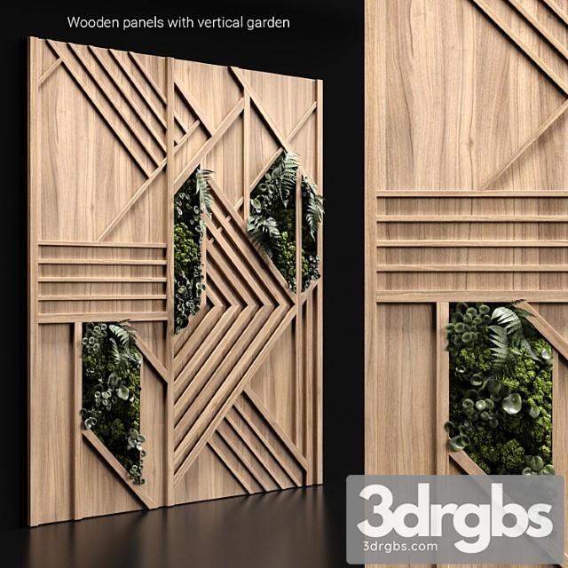 Wooden panels and vertical garden 3