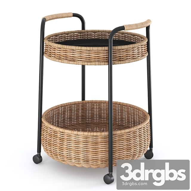 Libban Table On Wheels With Drawer Rattan Anthracite From Ikea Luban Serving Kart With Store Rattan Anthracite