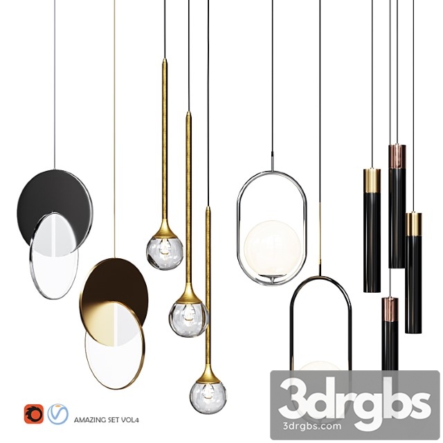 Four pendant lights amazing set vol.4