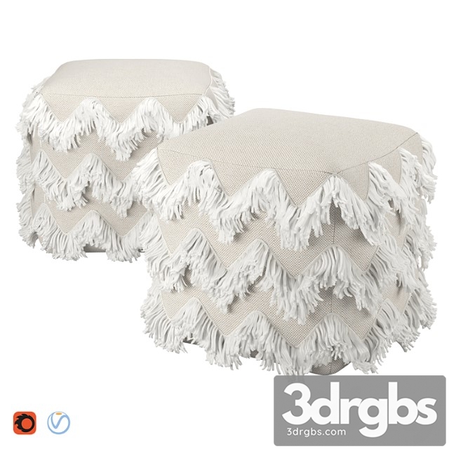 Fringed pouf 2