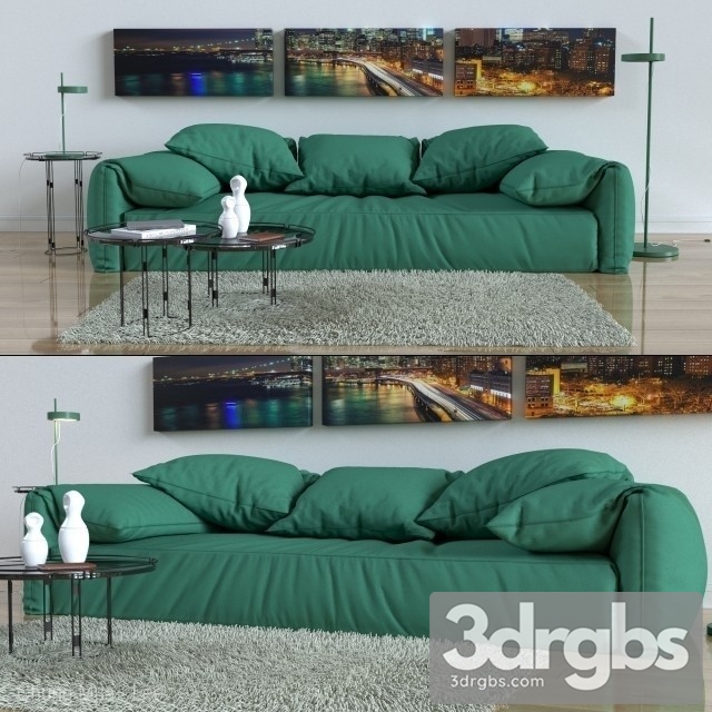 Baxter Green Sofa