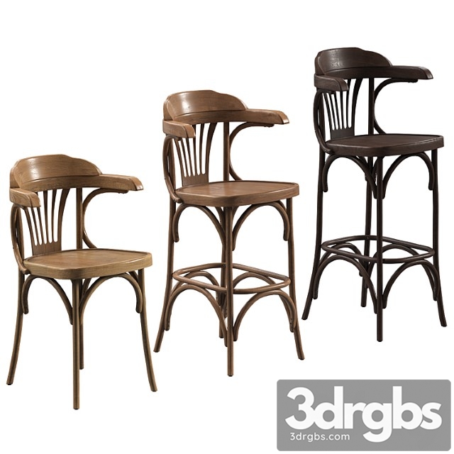 A set of viennese chairs for a cafe, restaurant. 3 models