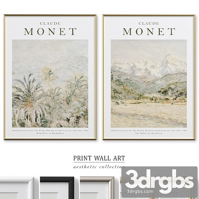 Monet vintage exhibition poster p-610