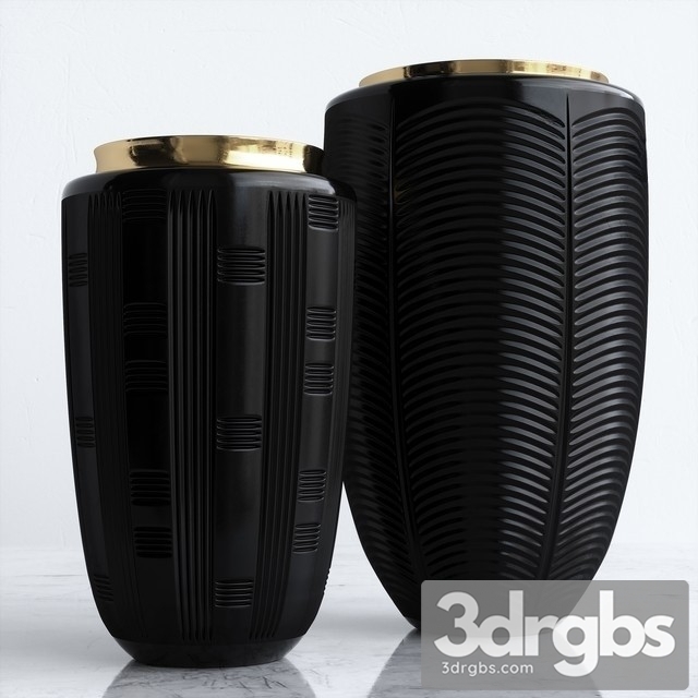 Vista Alegre Jet Black Case With Vase