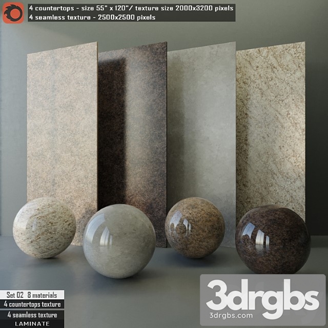 Laminate countertops & seamless texture set 02