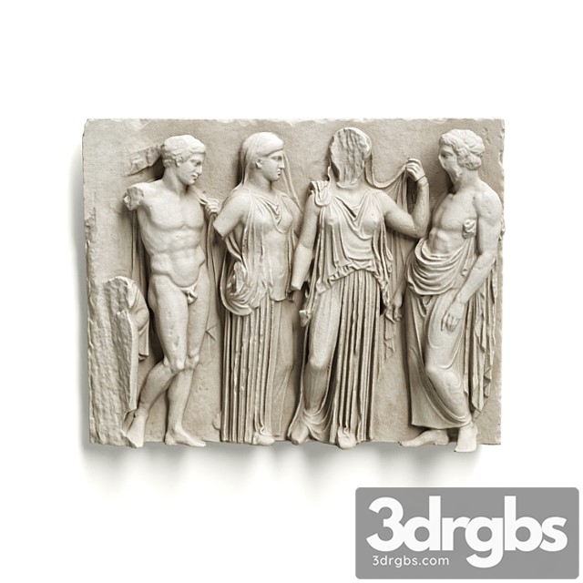 Greek Attic Relief Wall Panel