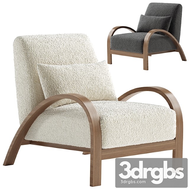 Boucle Bentwood Armchair 5