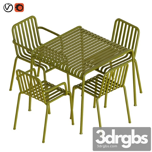 Hay palissade table and chairs 2