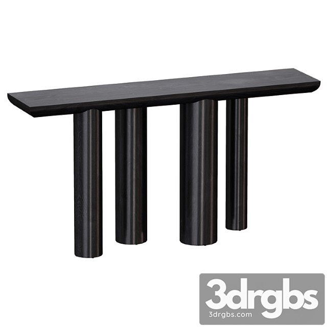 Bomen black oak console table (crate and barrel)