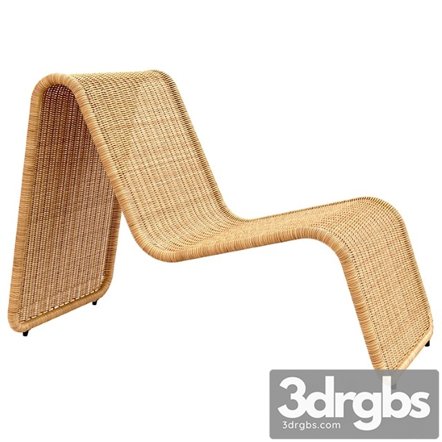 Tito Agnoli P3 Lounge Chair In Cane Bonacina Italy