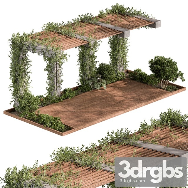 Pergola And Plant Set 81