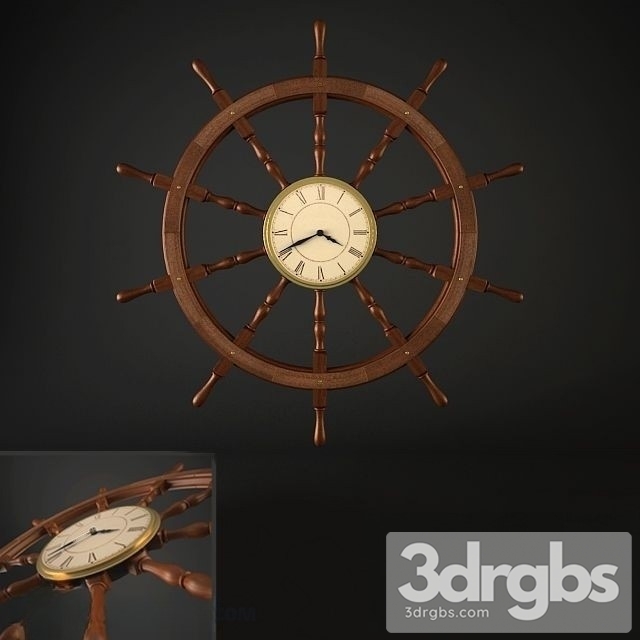 Ship Steering Wheel Wall Clock
