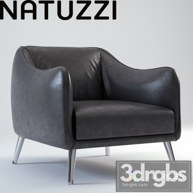 Natuzzi Platea Leather Armchair