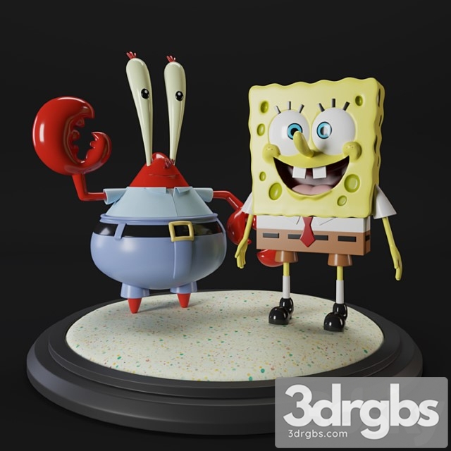 Toy Sponge Bob and Mr Krabs