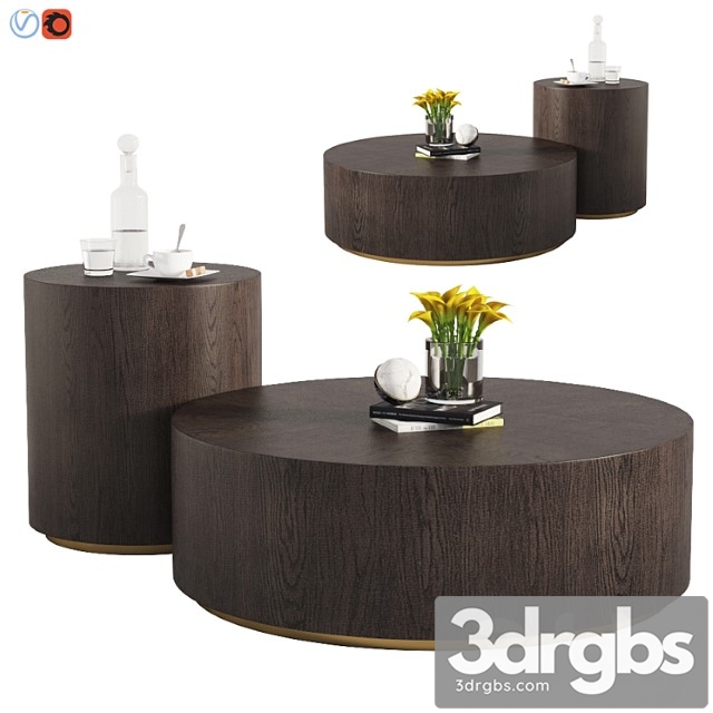 Machinto round coffee table & side table 2