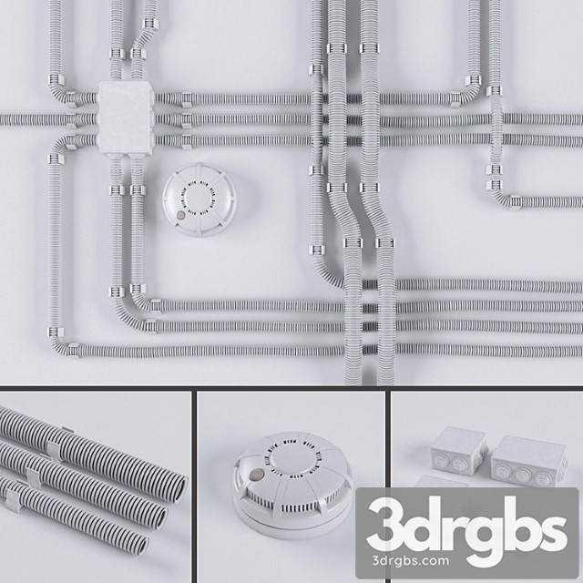 Set of wires for electrical wiring in corrugation