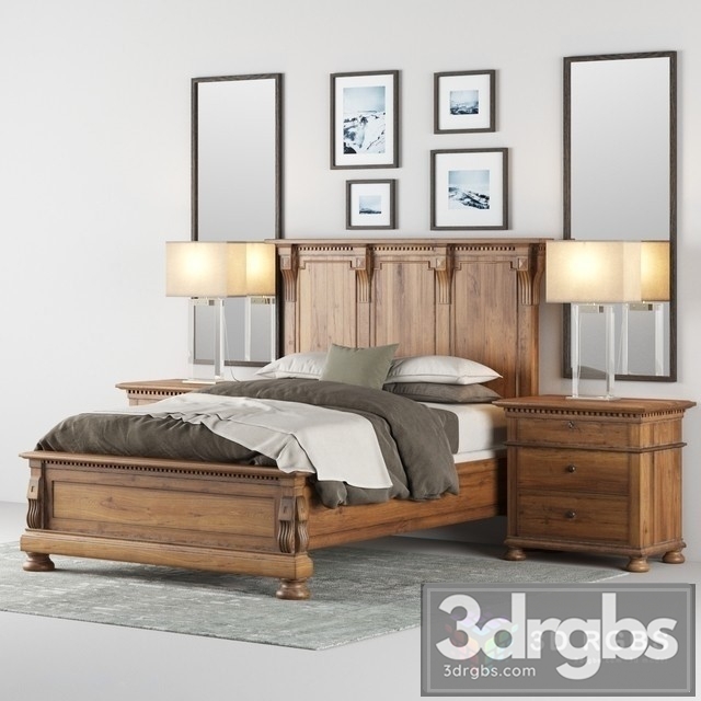 RH ST James Panel Bed