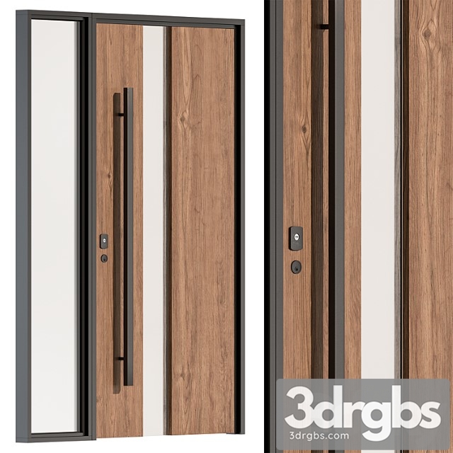 Wooden Front Door Set 61