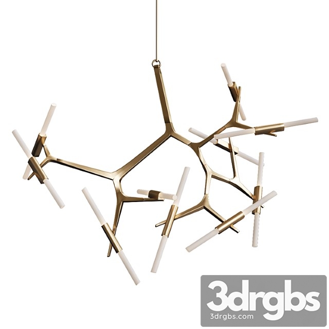 Agnes chandelier 20 lights brass von roll & hill