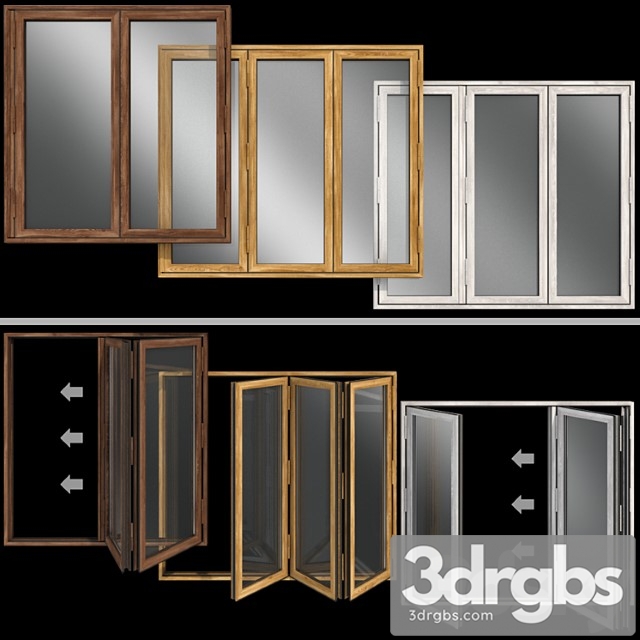 Folding Doors Stained Glass