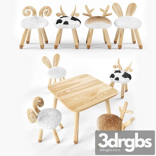 Animal wooden set