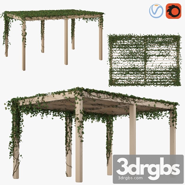 Pergola With Ivy V2