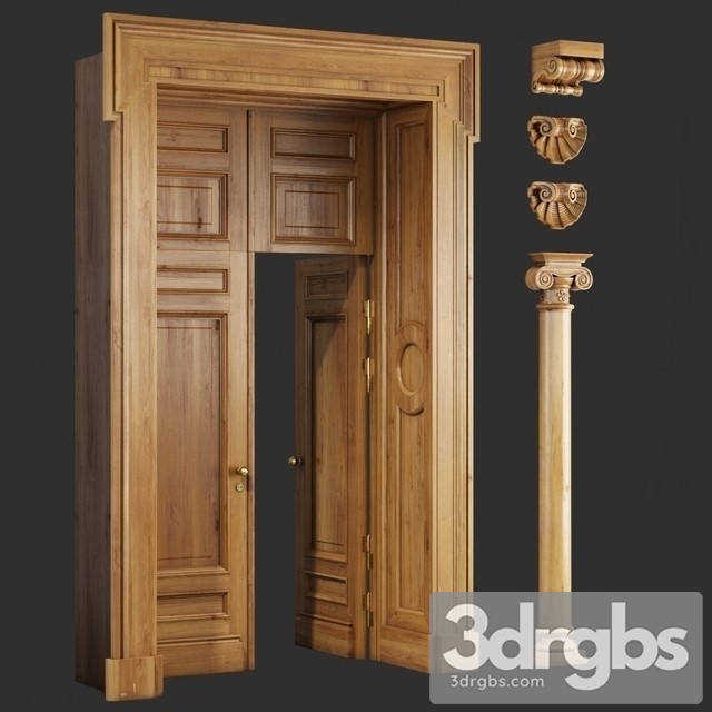 Classic Wooden Doors Carved Elements