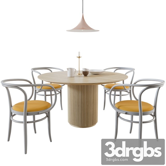 Thonet 209p + palais royal table by asplund 2