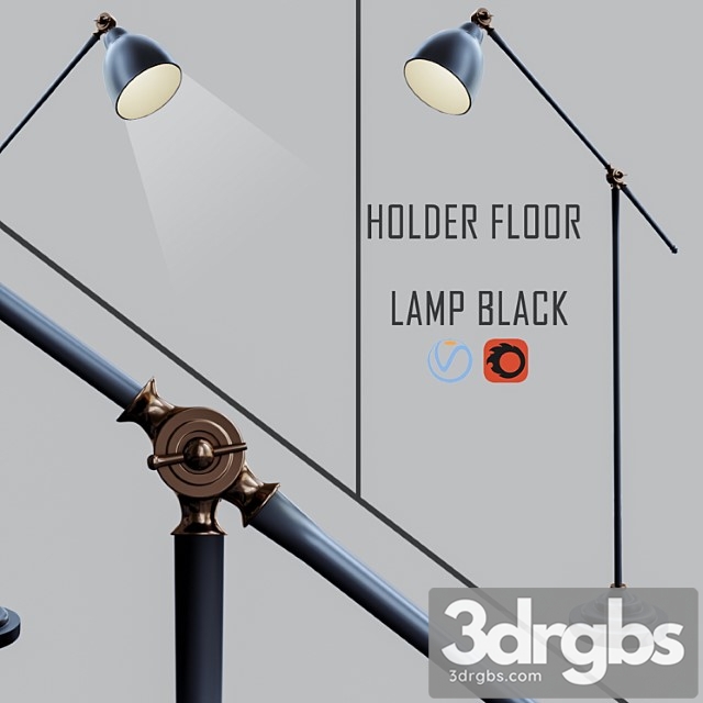 Holder Floor Lamp Black