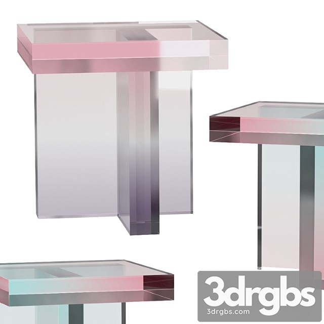 Tables Made With Dyed Acrylic Resin