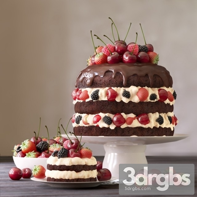 Cake and Cake With Berries