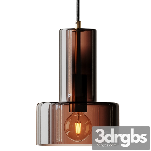 Hubsch Glass Pendant Lamp in Brown