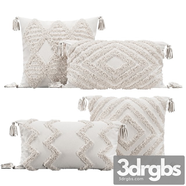 Pillows With Fur Geometric Patterns