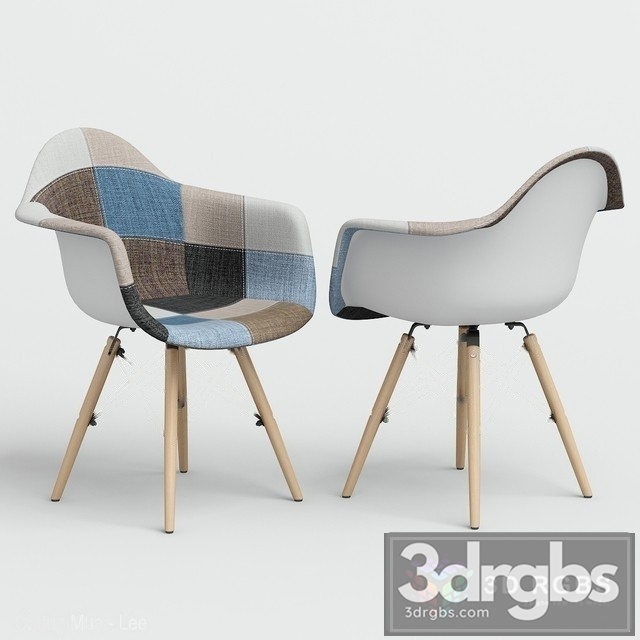 Eames Style DAW Patchwork Plastic Chair