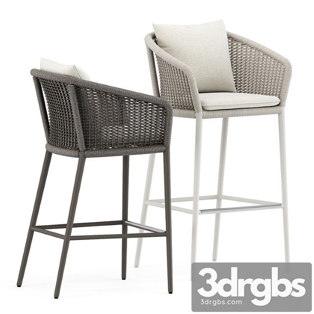Knot barstool with arms and knot counter stool with arms by janus et cie