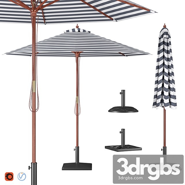 Parasol with bases 1