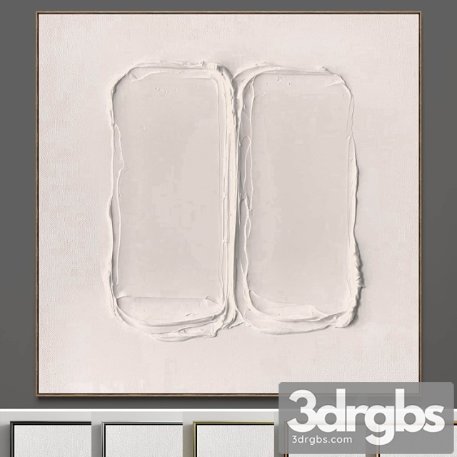 Plaster two square photo frames 38