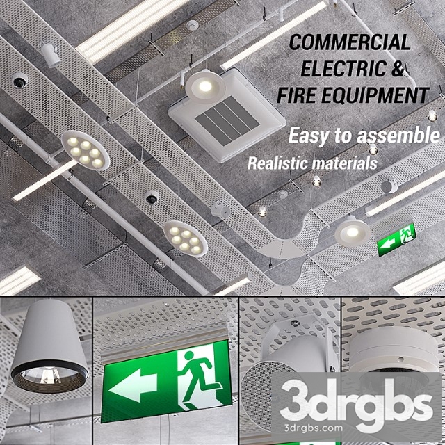 Commercial electric and fire fighting (vray ggx, corona pbr)