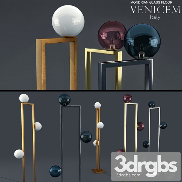 Venicem mondrian glass floor lamp