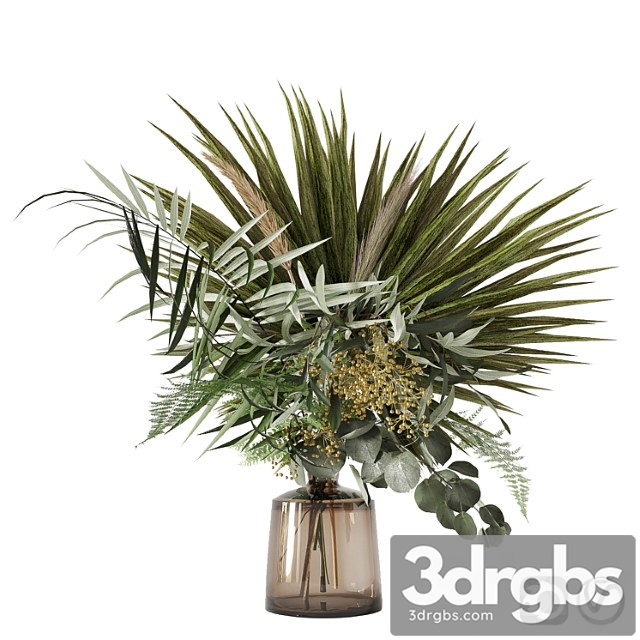 Green bouquet with palms a