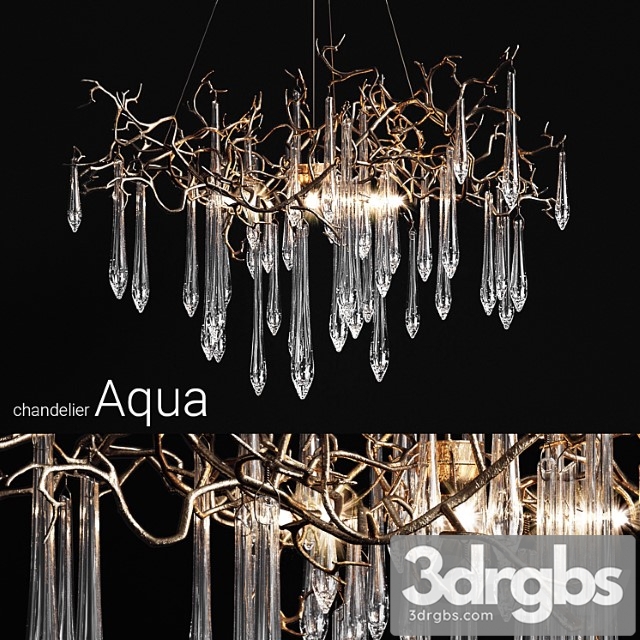 Chandelier serip aqua