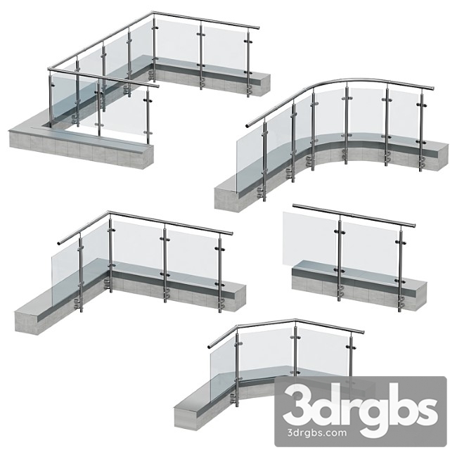 Railings for balconies terraces 5 models