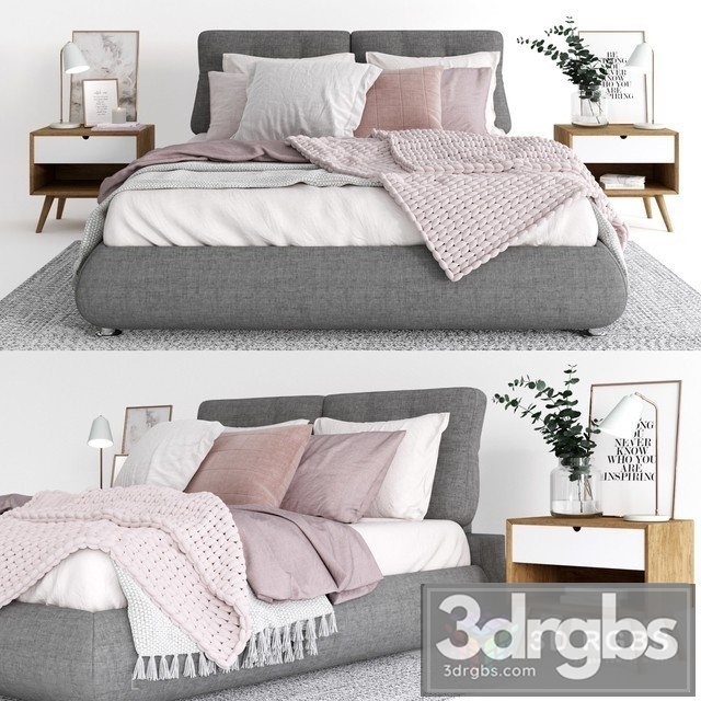 Scandinavian Bedroom Set 01