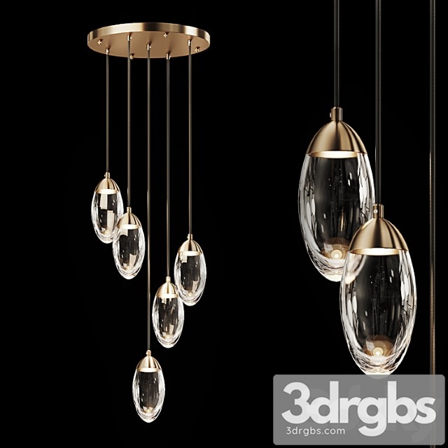 Glass pendant light combination fiera 5