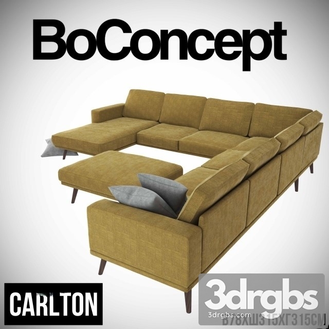 Boconcept Carlton Yellow Sofa