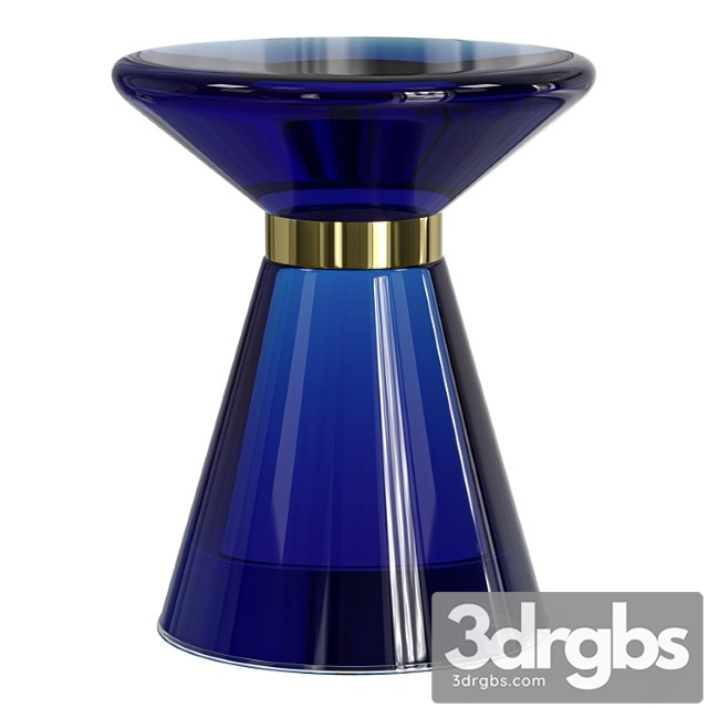 Side table blue glass