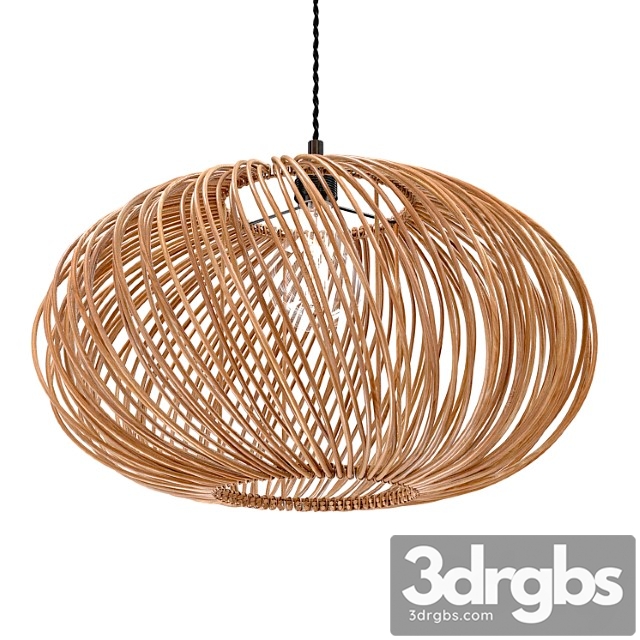 Oliver Bonas Espiral Natural Rattan Pendant Lamp Shade